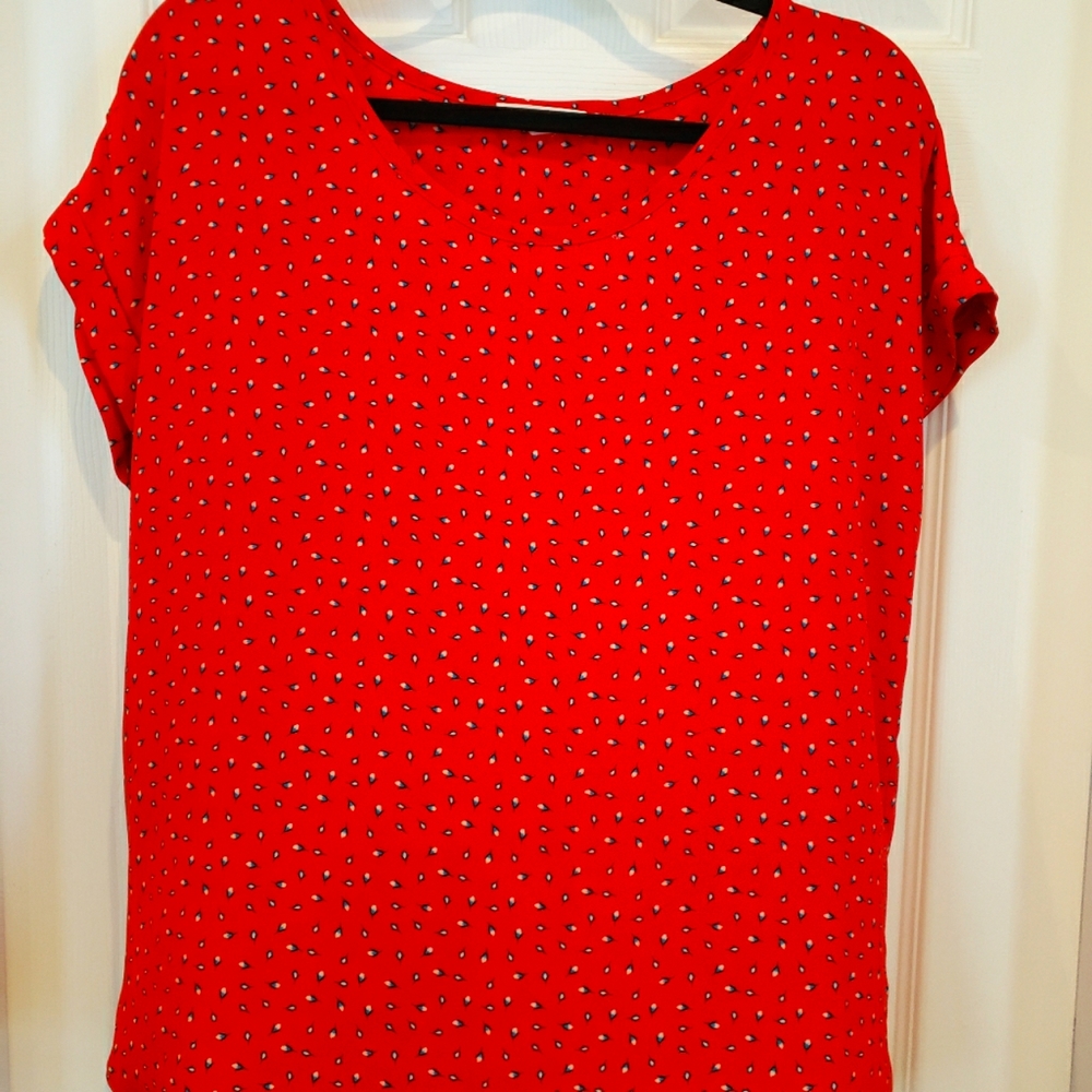 Pleione Red M blouse